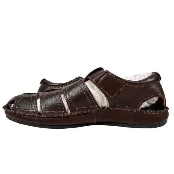 Pikolinos Tarifa Sandal Mens 8 EU 41 Dark Brown Olmo Leather Fisherman Style
